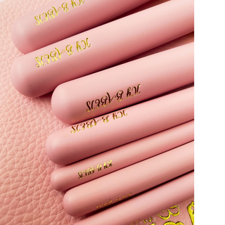 Full Collection Of 15 Piece Luxury Makeup Brushes With Free pink Makeup bag